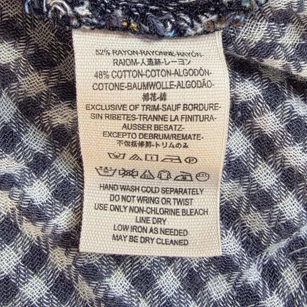 Free People Plaid Button Top Women XS Come On Over Multi Color Boho Oversized